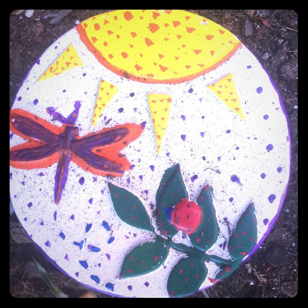 Hand crafted garden stone